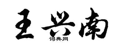 胡問遂王興南行書個性簽名怎么寫