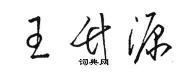 駱恆光王竹源草書個性簽名怎么寫