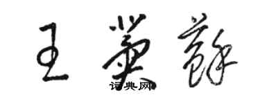 駱恆光王冀蘇草書個性簽名怎么寫