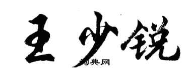 胡問遂王少銳行書個性簽名怎么寫