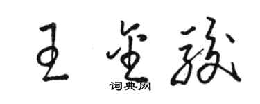 駱恆光王金駿草書個性簽名怎么寫