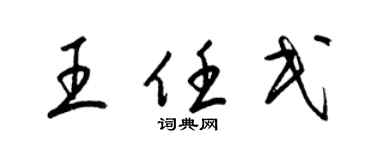 梁錦英王任民草書個性簽名怎么寫