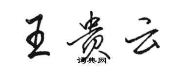 駱恆光王貴雲行書個性簽名怎么寫