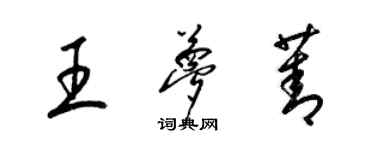 梁錦英王夢菁草書個性簽名怎么寫