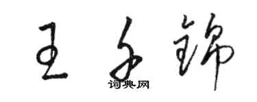 駱恆光王千錦草書個性簽名怎么寫