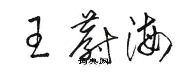 駱恆光王蔚海草書個性簽名怎么寫