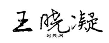 曾慶福王曉凝行書個性簽名怎么寫