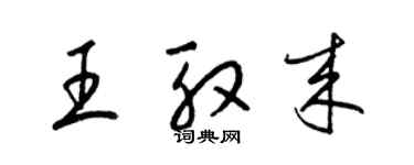 梁錦英王殷來草書個性簽名怎么寫