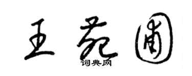 梁錦英王苑圃草書個性簽名怎么寫