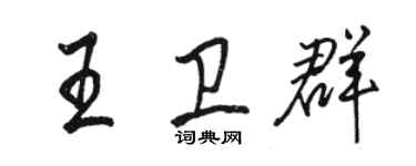 駱恆光王衛群行書個性簽名怎么寫