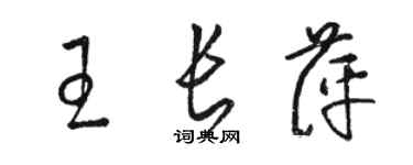 駱恆光王長萍草書個性簽名怎么寫