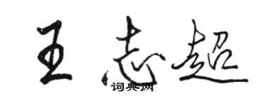 駱恆光王志超行書個性簽名怎么寫