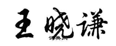 胡問遂王曉謙行書個性簽名怎么寫