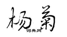 曾慶福楊菊行書個性簽名怎么寫