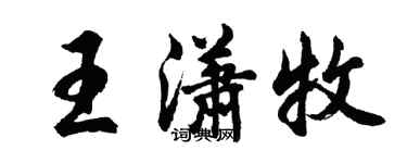 胡問遂王瀟牧行書個性簽名怎么寫