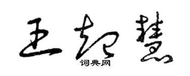 曾慶福王起慧草書個性簽名怎么寫