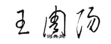 駱恆光王周陽草書個性簽名怎么寫