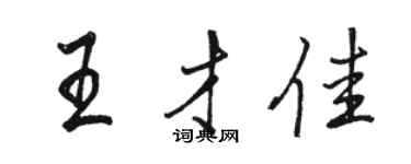 駱恆光王才佳行書個性簽名怎么寫