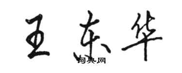 駱恆光王東華行書個性簽名怎么寫