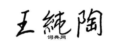 王正良王純陶行書個性簽名怎么寫