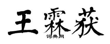 翁闓運王霖獲楷書個性簽名怎么寫