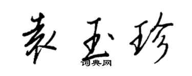 王正良袁玉珍行書個性簽名怎么寫