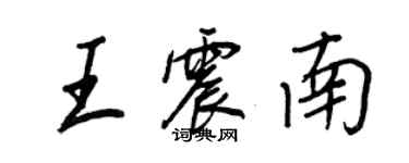 王正良王震南行書個性簽名怎么寫