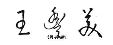 駱恆光王豐美草書個性簽名怎么寫