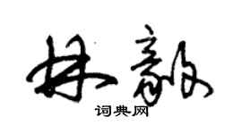 朱錫榮林毅草書個性簽名怎么寫