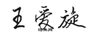 駱恆光王愛旋行書個性簽名怎么寫