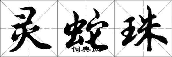 胡問遂靈蛇珠行書怎么寫