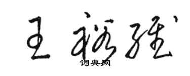 駱恆光王裕維草書個性簽名怎么寫