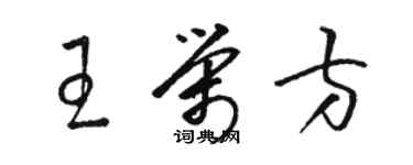 駱恆光王榮方草書個性簽名怎么寫