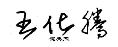 朱錫榮王化騰草書個性簽名怎么寫