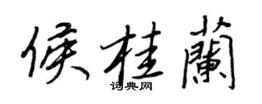 王正良侯桂蘭行書個性簽名怎么寫
