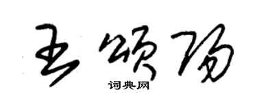 朱錫榮王頌陽草書個性簽名怎么寫