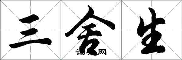 胡問遂三捨生行書怎么寫