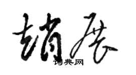 駱恆光趙展草書個性簽名怎么寫