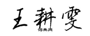 王正良王耕雯行書個性簽名怎么寫