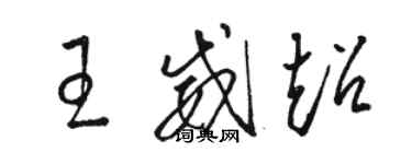 駱恆光王威超草書個性簽名怎么寫