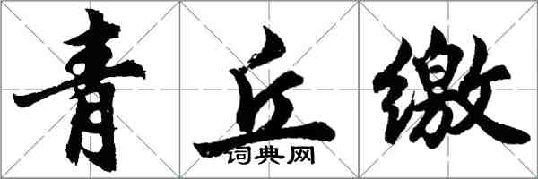 胡問遂青丘繳行書怎么寫