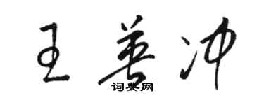 駱恆光王英沖草書個性簽名怎么寫