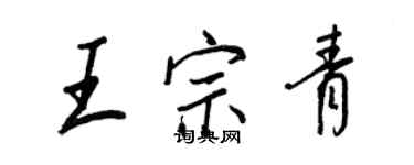 王正良王宗青行書個性簽名怎么寫