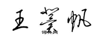 梁錦英王冀帆草書個性簽名怎么寫