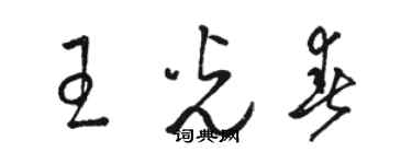 駱恆光王光春草書個性簽名怎么寫