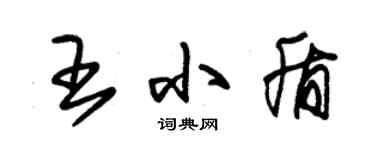 朱錫榮王小盾草書個性簽名怎么寫