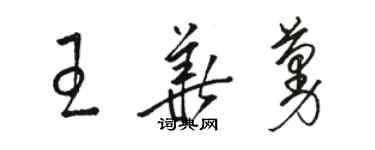 駱恆光王華蔓草書個性簽名怎么寫