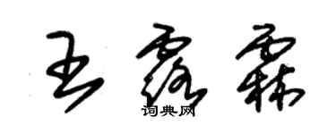 朱錫榮王露霖草書個性簽名怎么寫