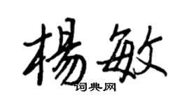 王正良楊敏行書個性簽名怎么寫