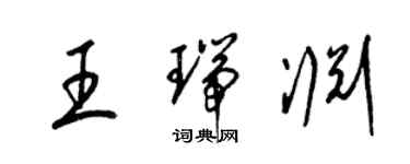 梁錦英王瑞淵草書個性簽名怎么寫
